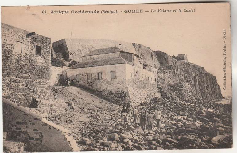 cpa Sénégal ( AOF ) Gorée la Falaise et le Castel