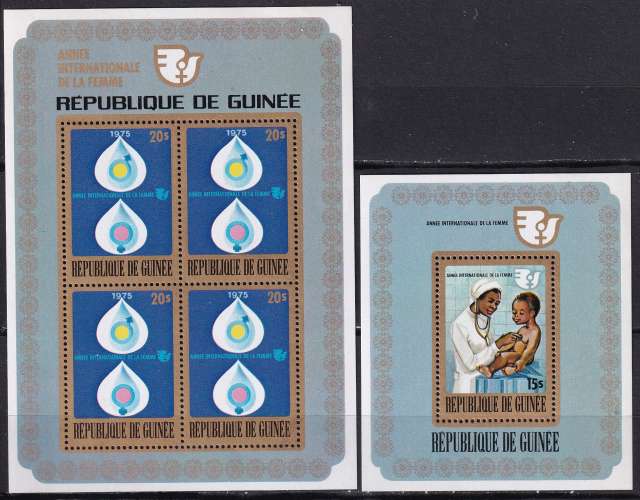 guinée ... blocs n° 30/31  neufs** ... 1975