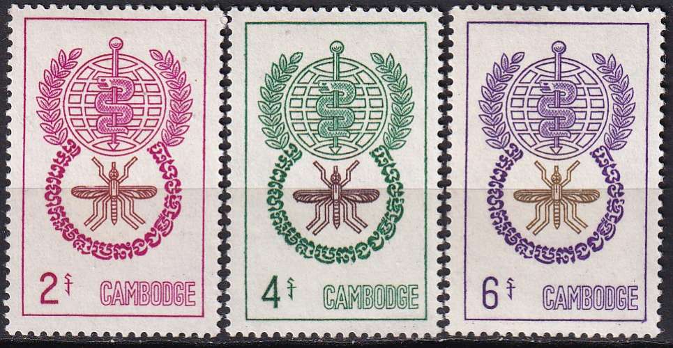 cambodge ... n° 119 à 121  neufs* ...1962