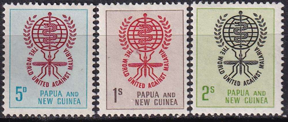 papouasie nouvelle-guinée ... n° 44 à 46  neufs* ... 1962 