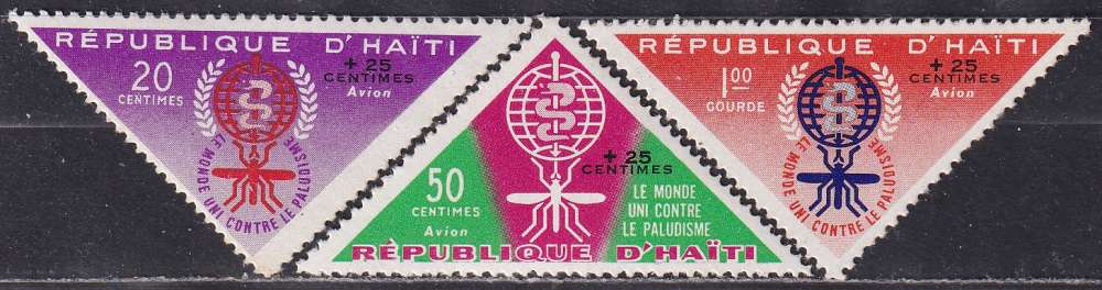 haiti ... P.A. n° 255 à 257  neufs* ... 1962