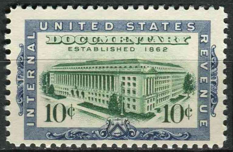 ETATS UNIS 1962 NEUF** MNH Timbre fiscal N° 285