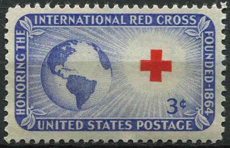 ETATS UNIS 1952 NEUF* charnière N° 567 Croix-Rouge