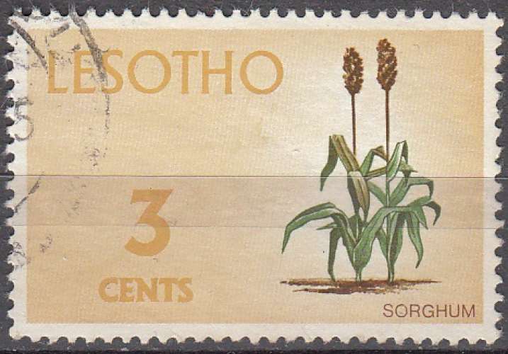 Lesotho 1971 Michel 95Y O (2002) 0.20 Euro Sorghum Cachet rond