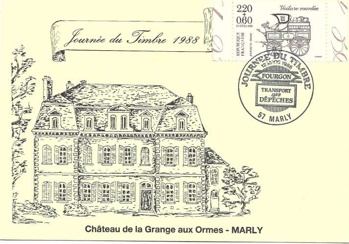 France 1988 - Carte maximum : Y & T 2526 - Journée du Timbre