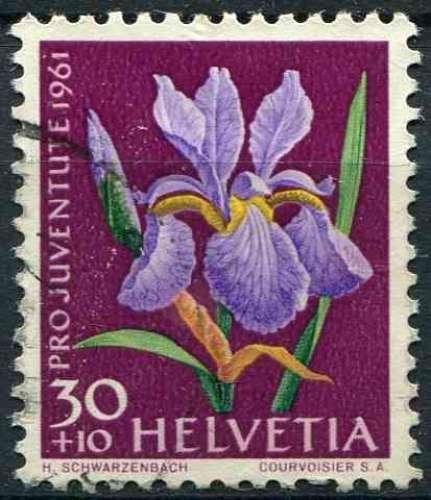 SUISSE 1961 OBLITERE N° 687 fleurs