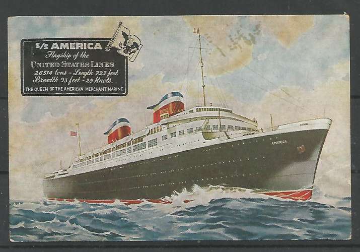 Etats Unis - 1939 - S.S.América - United States Lines