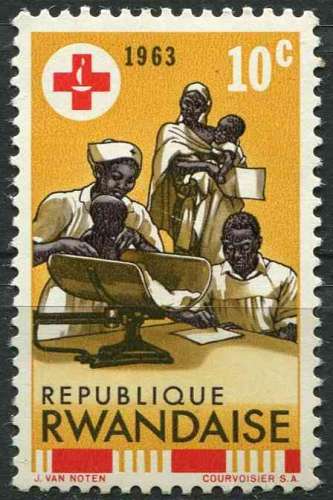 RWANDA 1963 NEUF* charnière N° 44 Croix-Rouge