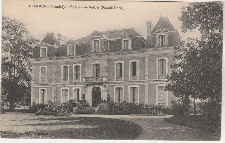 cpa  40 Clermont Château de Sobole ( Façade nord )