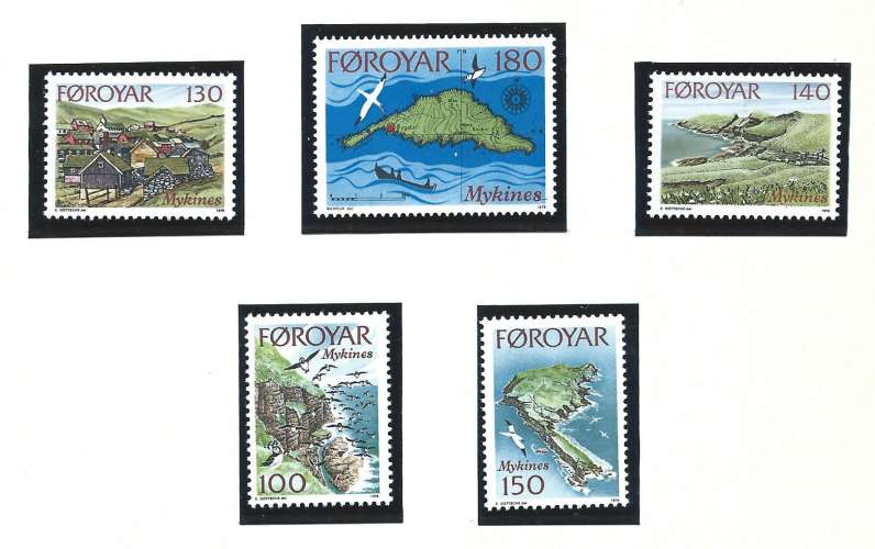 Féroé N°25/29** (MNH) 1978 - Iles de Mykines 