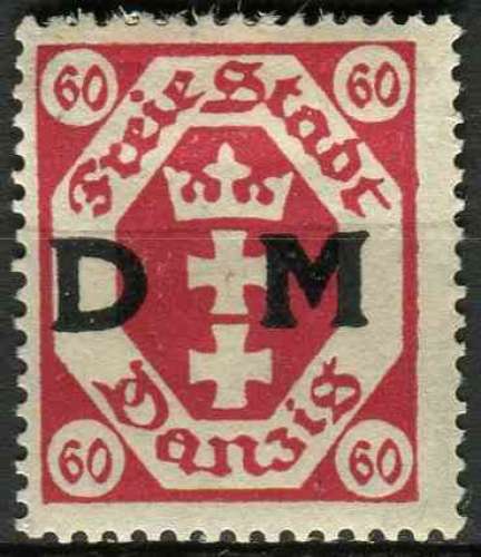 DANTZIG 1921 NEUF* charnière SERVICE N° 9