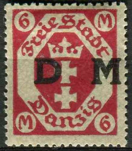 DANTZIG 1921 NEUF* charnière SERVICE N° 25