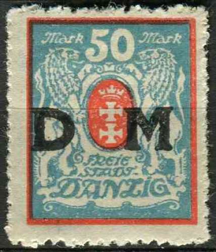 DANTZIG 1921 NEUF* charnière SERVICE N° 30