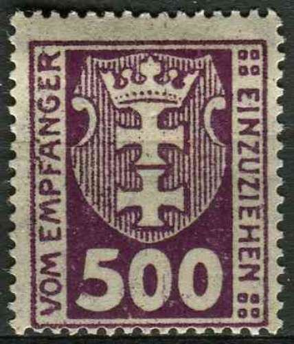 DANTZIG 1921 NEUF* charnière TAXE N° 13