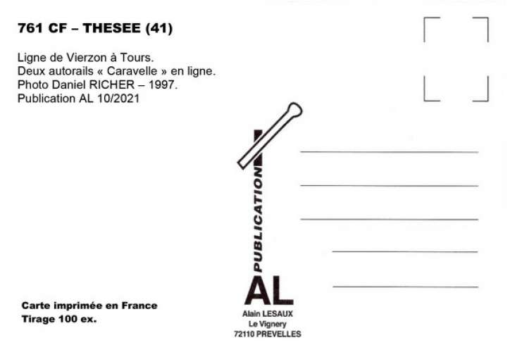 AL 761 - Autorails Caravelle - THESEE - Loir et Cher - SNCF