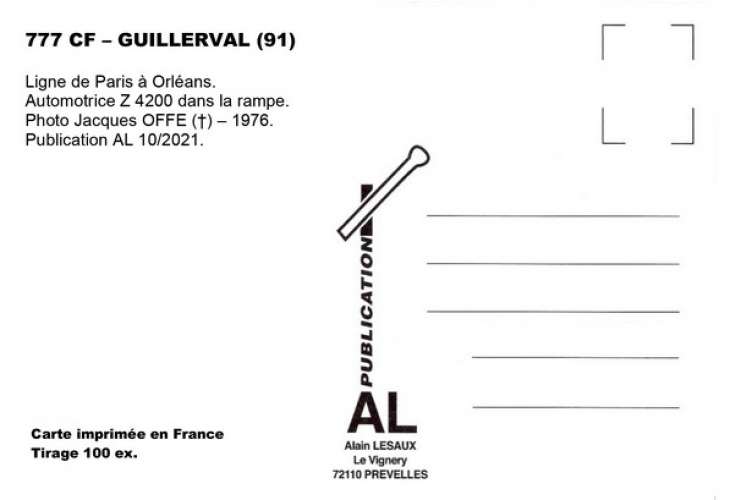 AL 777 - Automotrice Z 4200 vers GUILLERVAL - Essonne - SNCF