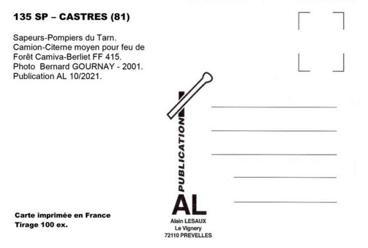 AL SP 135 - CCFM - Camiva Berliet FF 415 - CASTRES - Tarn