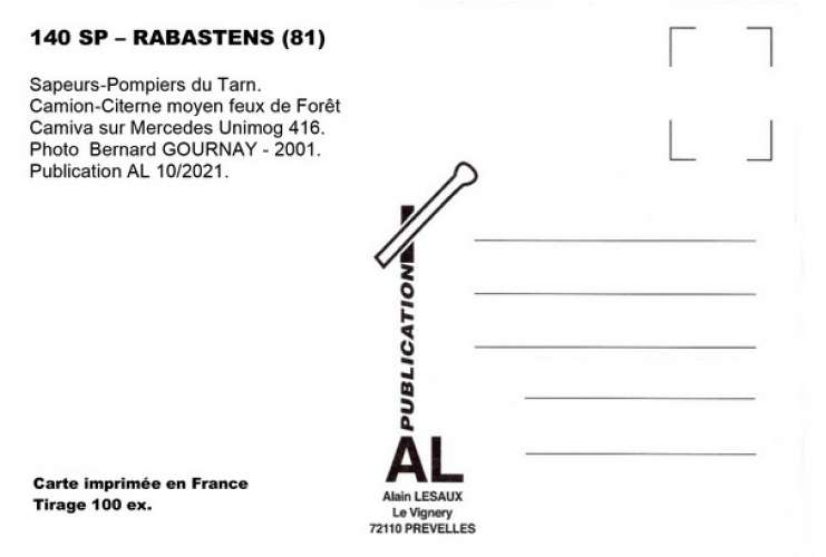AL SP 140 - CCFM - Camiva Mercedes Unimog 416 - RABASTENS - Tarn