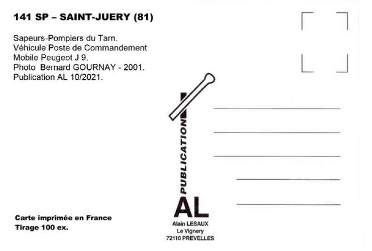 AL SP 141 - PCM - Peugeot J 9 - SAINT-JUERY - Tarn