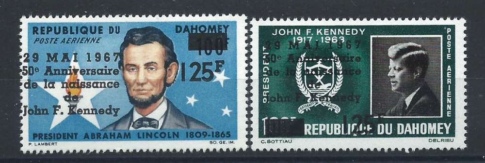 Dahomey PA N°59/60* (MH) 1967 - John F. Kennedy