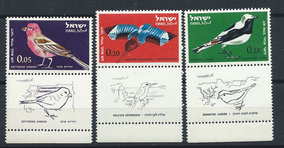 Israël PA N°28/30** (MNH) 1963 - Oiseaux