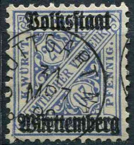 WURTEMBERG 1919 OBLITERE SERVICE N° 106