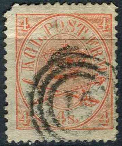 DANEMARK 1864 OBLITERE N° 13