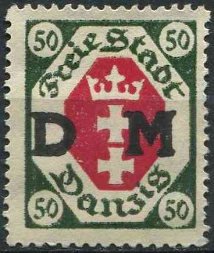 DANTZIG 1921 OBLITERE SERVICE N° 8 (*)