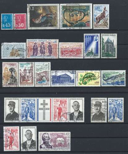 France Lot 25 Timbres Obl (FU) 1971 - (Lot V)