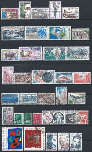 France Lot 34 Timbres Obl (FU) 1974 - (Lot VIII)