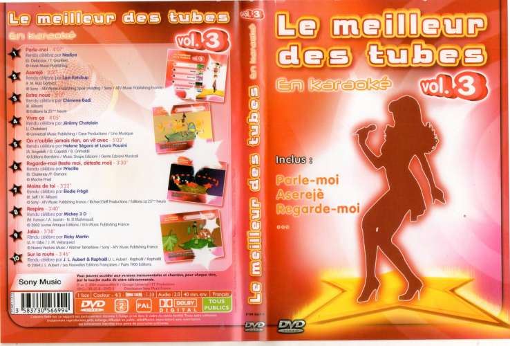 DVD / Musique / Le meilleur des tubes en KARAOKE VOL 3