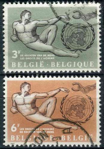 BELGIQUE 1962 OBLITERE N° 1231 1232