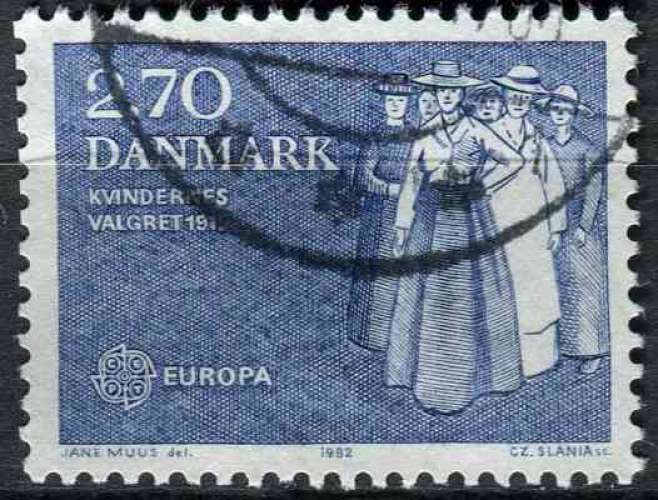 DANEMARK 1982 OBLITERE N° 753 europa