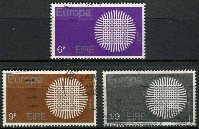 IRLANDE 1970 OBLITERE N° 241 à 243 europa