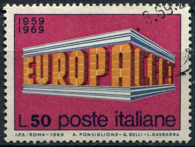 ITALIE 1969 OBLITERE N° 1034 europa