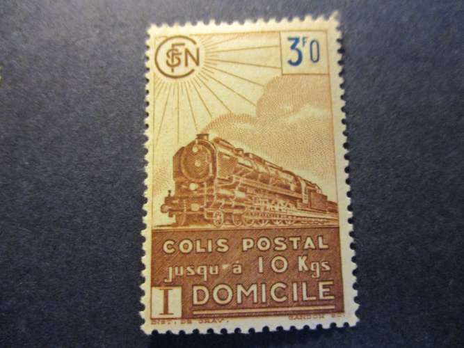 france y & t colis postaux  208a * 1943