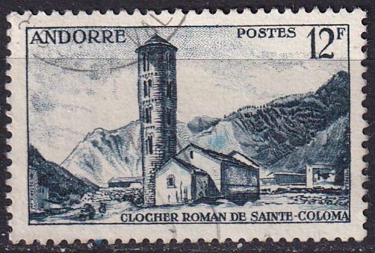 andorre français ... n° 145  obliteré ... 1955