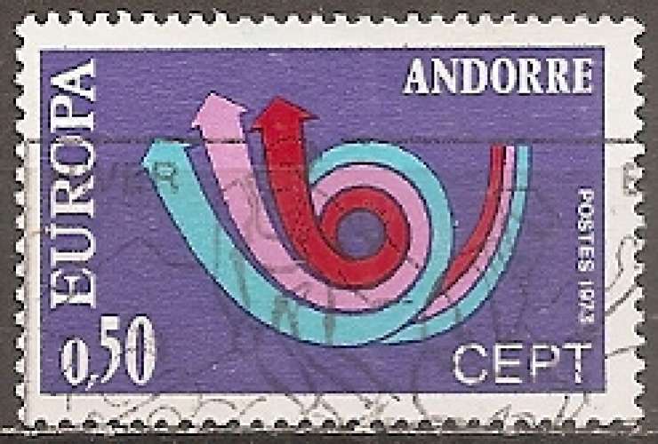 andorre français ... n° 226  obliteré ... 1973 