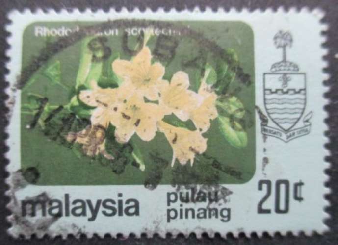 MALAISE PULAU PINANG N°79 Fleurs oblitéré 