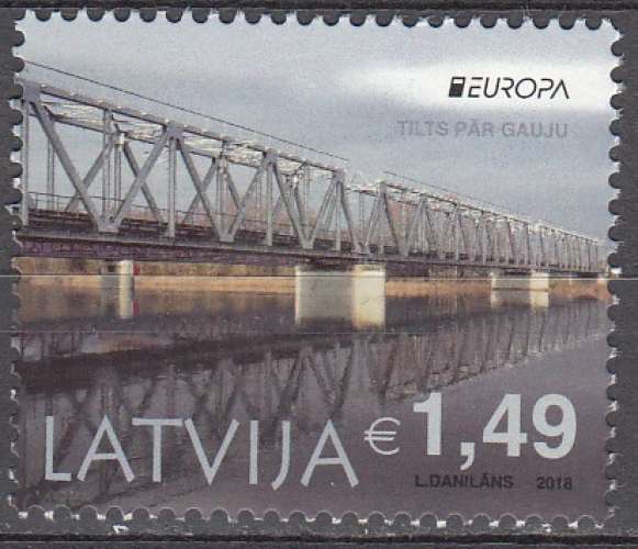 Latvija 2018 Europa CEPT Pont de Gauju Neuf **