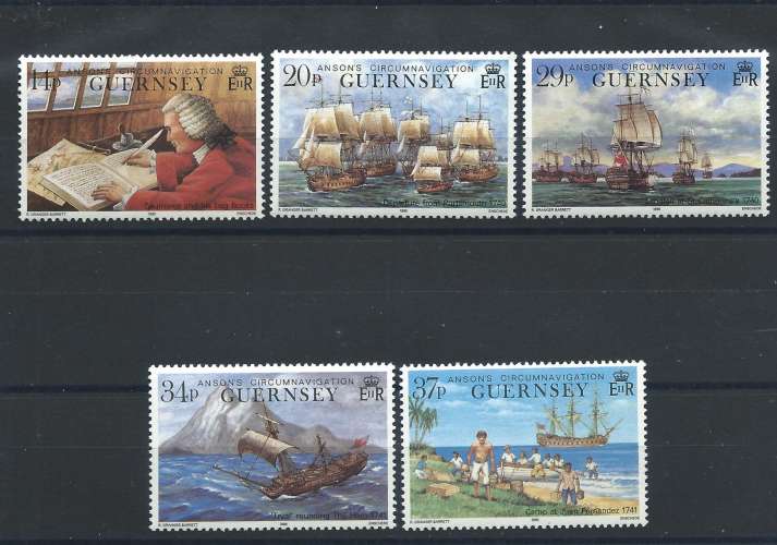 Guernesey N°494/98** (MNH) 1990 - Voyage autour du monde de George Anson