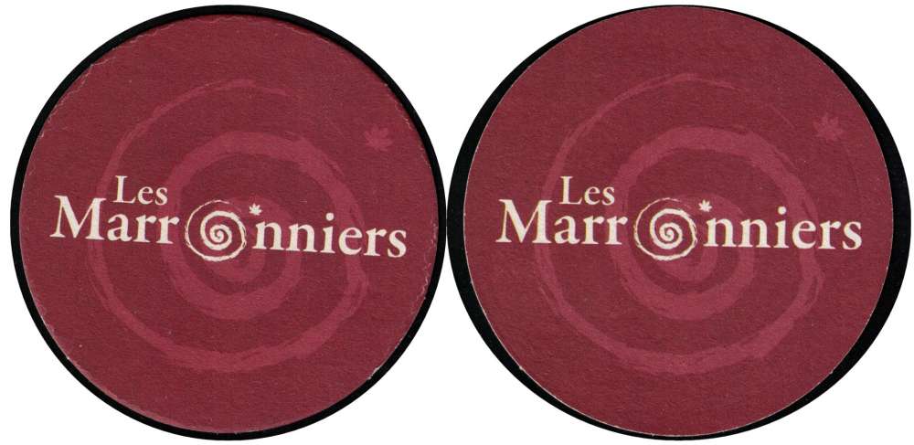 France Sous Bock Beermat Les Marronniers Paris