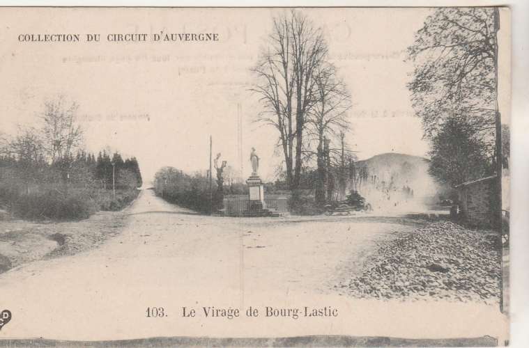 cpa 63   Circuit d'Auvergne Le  Virage  de Bourg-Lastic