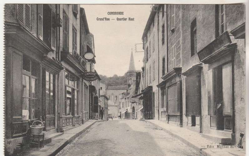 cpa 63 Combronde Grand'Rue Quartier Haut