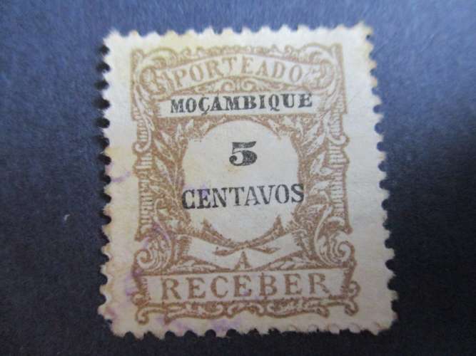 mozambique y & t taxe  35 obl 1917 