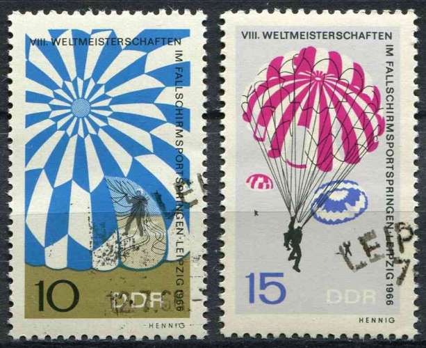 ALLEMAGNE RDA 1966 OBLITERE N° 886 887