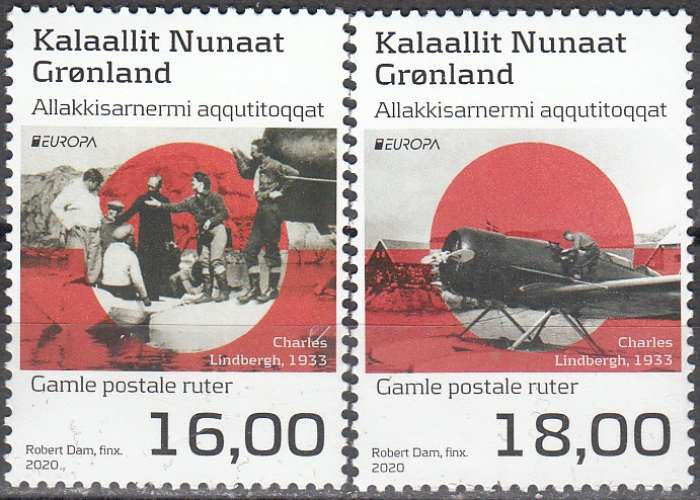 Groenland 2020 Europa CEPT Anciennes routes postales Neuf **