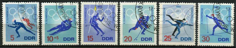 ALLEMAGNE RDA 1968 OBLITERE N° 1031 à 1036