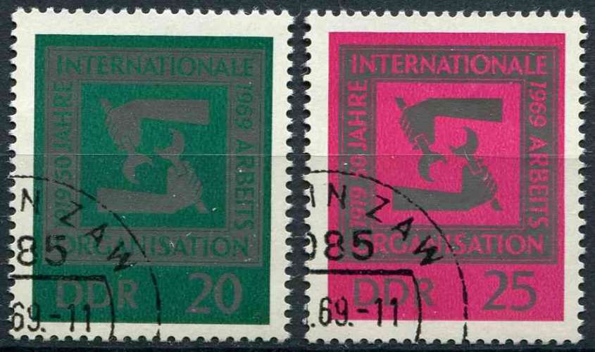 ALLEMAGNE RDA 1969 OBLITERE N° 1210 1211