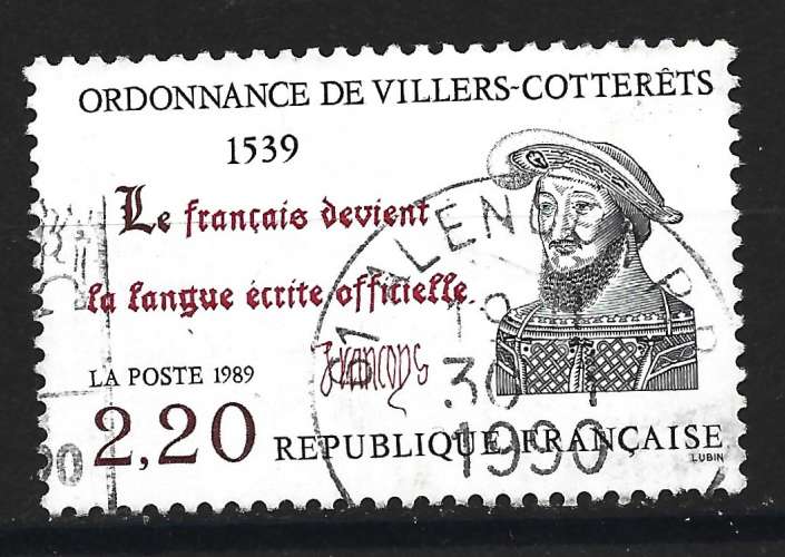 FRANCE 1989 - Y & T : 2609 - ordonnance de Villers-Cotterets